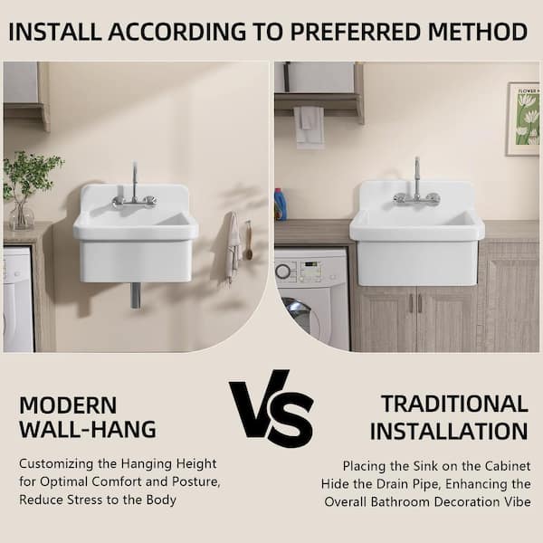 Zeafive 10 Gal. 24 in. W x 20 in. D Wall Mount/Freestanding