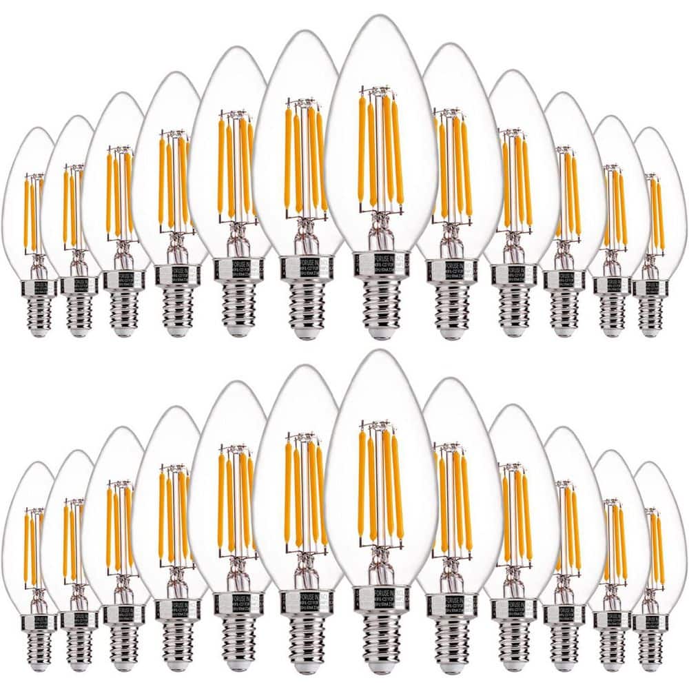 60-Watt Equivalentg B11 LED Candelabra Bulbs E12 2700K Dimmable Soft White 
