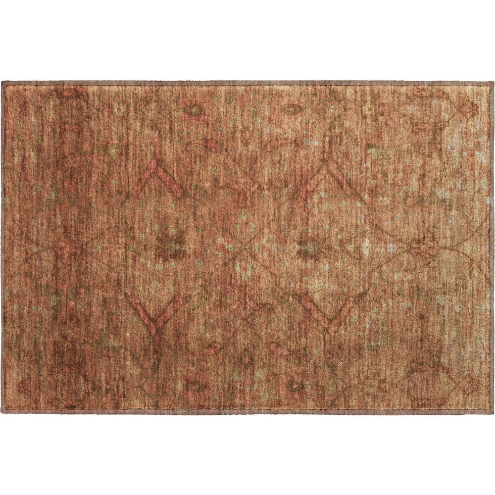Spectrum Terracotta Rug Addison Rugs Mayfield Premium Machine Washable Abstract AMF2299 ...