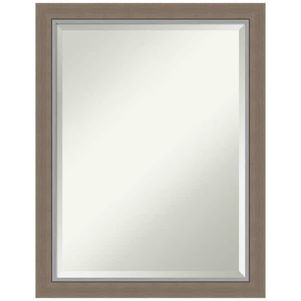 Amanti Art Medium Rectangle Eva Brown Beveled Glass Casual Mirror (27.25 in. H x 21.25 in. W)