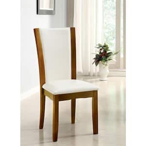 Manhattan I Dark Cherry and White Contemporary Style Side Chair