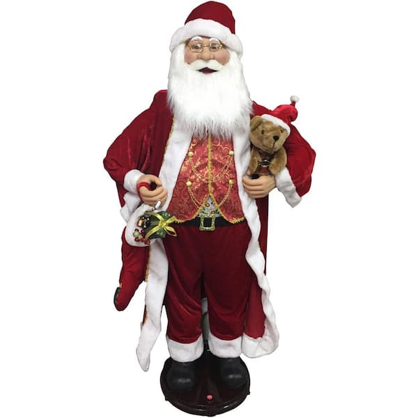 Fraser Hill Farm 60 In. Christmas Singing And Dancing Santa Claus With 