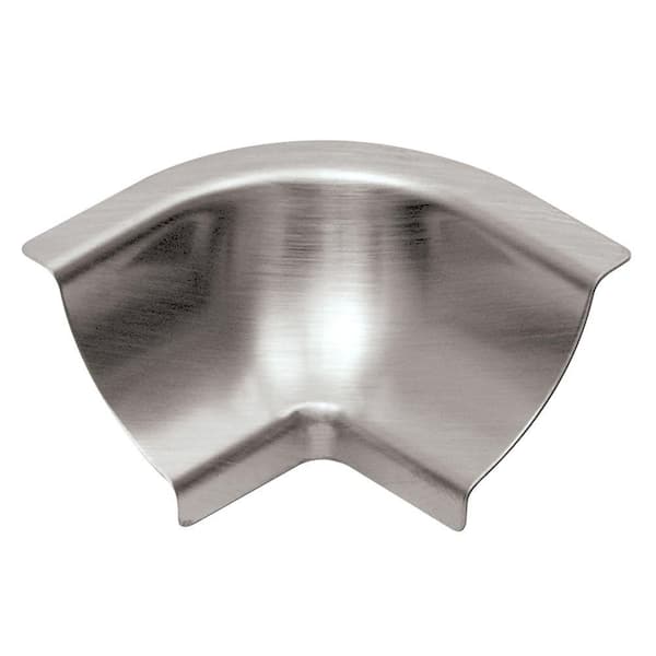 Schluter Dilex-HKU Brushed Stainless Steel 1 in. x 1-1/2 in. Metal 90 Degree Inside Corner