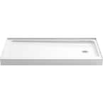 STORE+ Ensemble 30 in. x 60 in. Single Threshold Right-Hand Shower Base in White