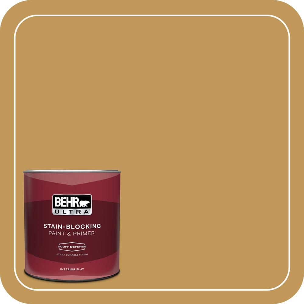 BEHR ULTRA 1 qt. #330D-6 Townhouse Tan Extra Durable Flat Interior ...
