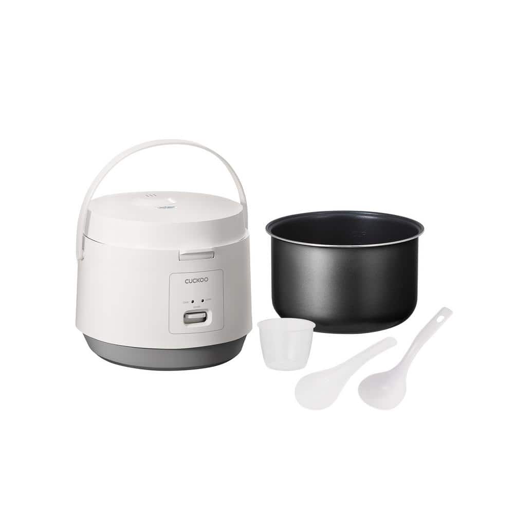 10-Cup (Uncooked)/20-Cup (Cooked) White Basic Rice Cooker and Warmer with Nonstick Inner Pot, Switch Press