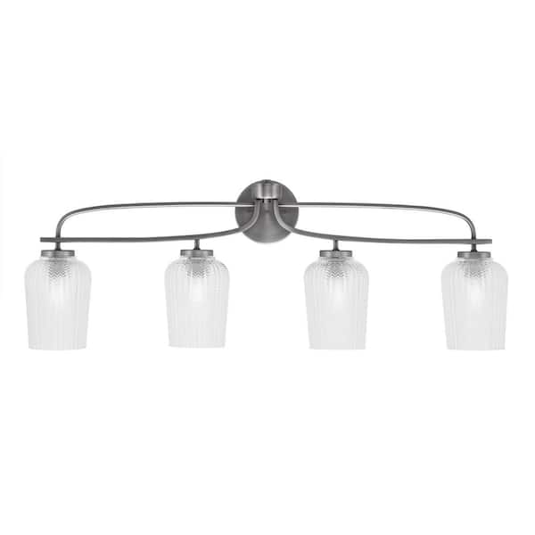 Unbranded Olympia 36.75 in. 4-Light Graphite Vanity Light