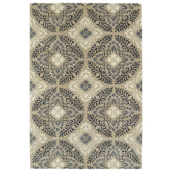 Kaleen Melange Mushroom 3 ft. x 5 ft. Area Rug