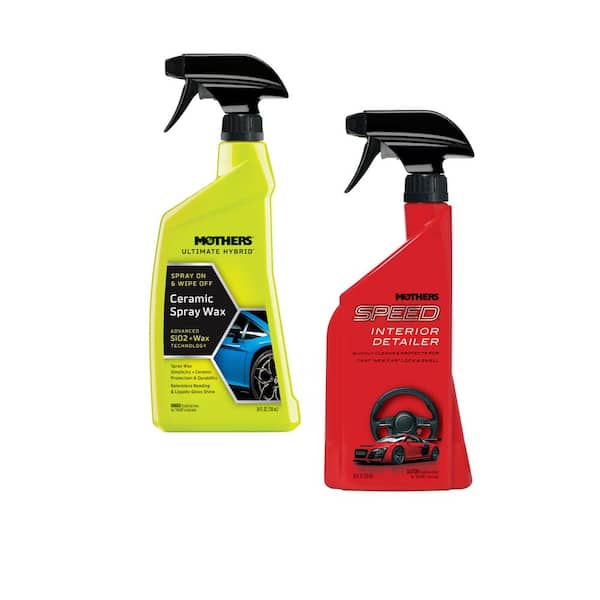 MOTHERS 24 oz. Ultimate Hybrid Ceramic Spray Wax and 24 oz. Speed Interior  Detailer Spray Car Cleaning Kit 400004 - The Home Depot