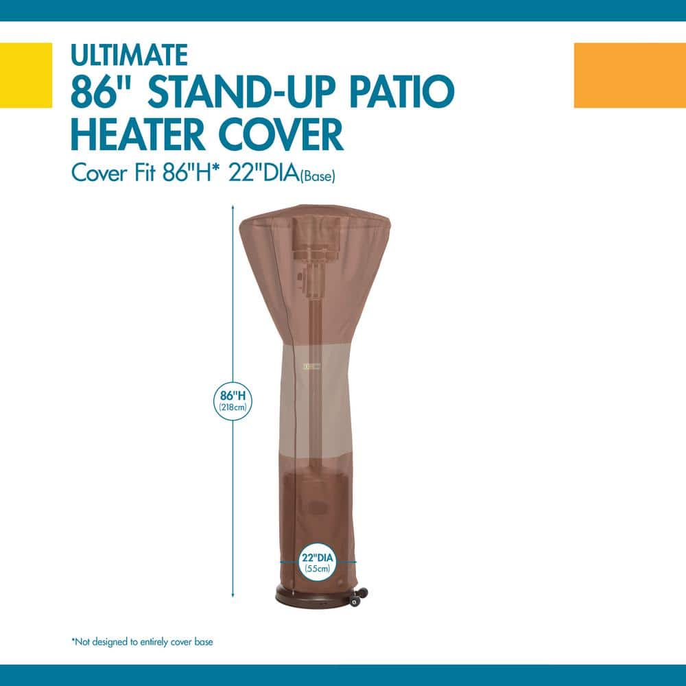 Ultimate Waterproof Beige and Brown Stand-Up Patio Heater Cover