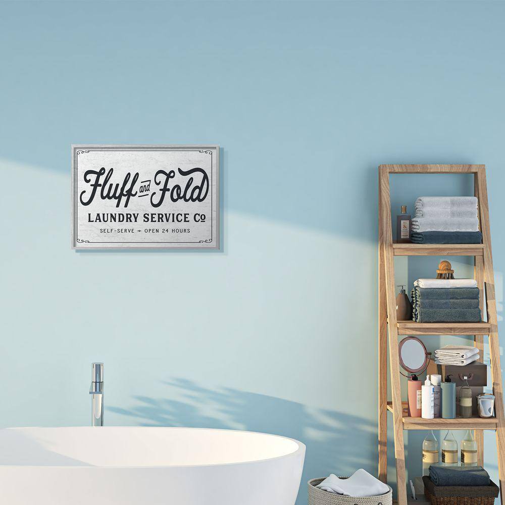 Gray Framed Vintage Wood Laundry Room Wall Art, 16" x 20"