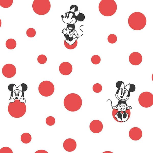 York Wallcoverings 56 sq. ft. Disney Minnie Mouse Dots Wallpaper