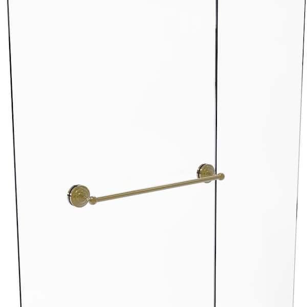 Allied Brass Que New Collection 24 in. Over the Door Single Towel Bar in Antique Brass