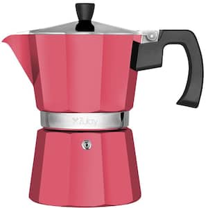Zulay Kitchen 6-Cup Premium Moka Pot Stovetop Espresso Maker (Red