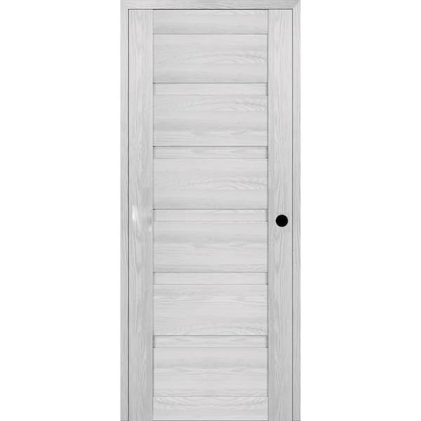 Belldinni Louver Diy-Friendly 36 in. x 79,375 in. Left-Hand Ribeira Ash Wood Composite Single Swing Interior Door