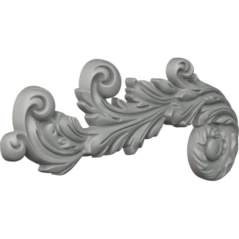 Edinburgh 7'' White Primed Polyurethane Scroll Onlay