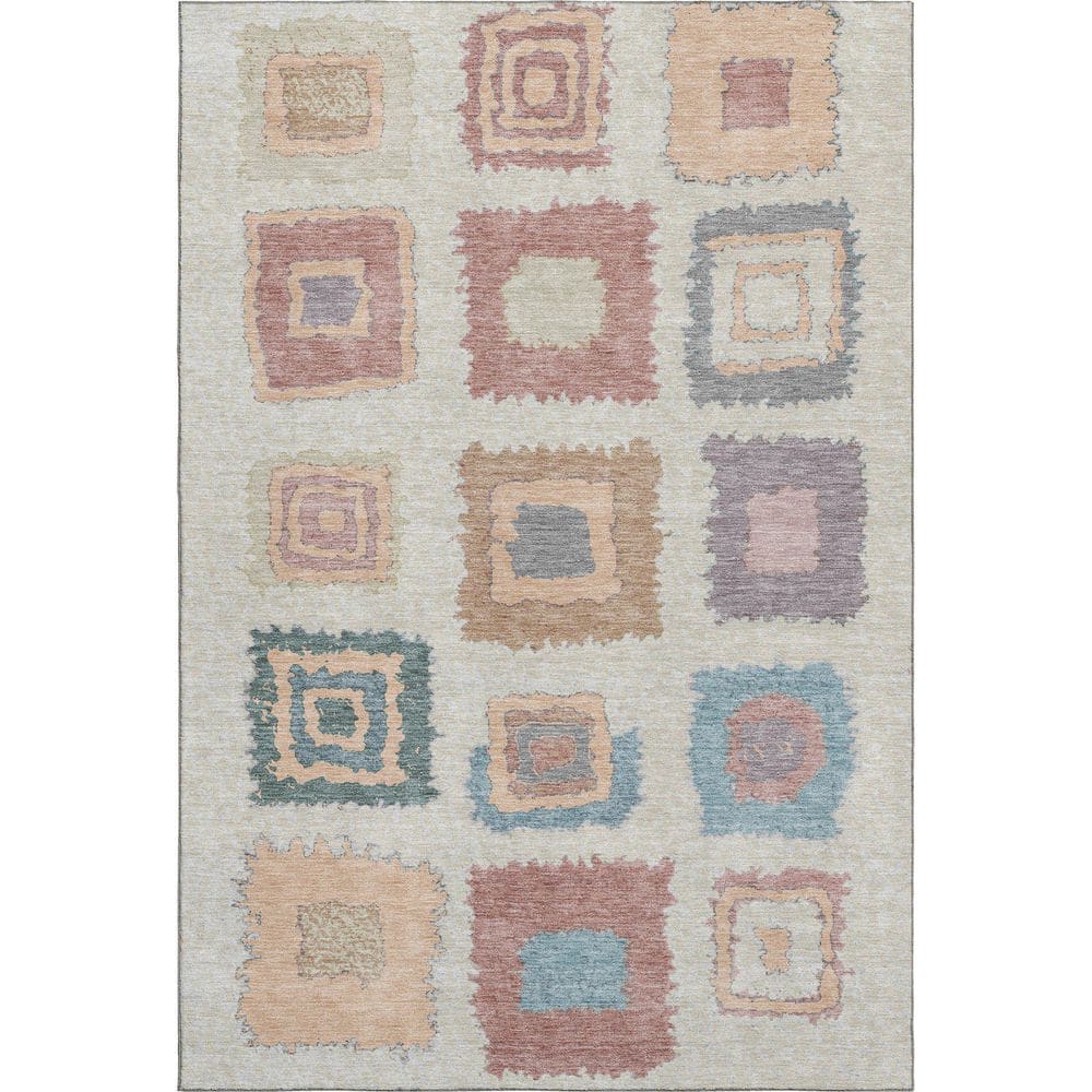 Mayfield Premium Machine Washable Abstract AMF2014 Peach 8 ft. x 10 ft. Area Rug price history on PriceWatchPro