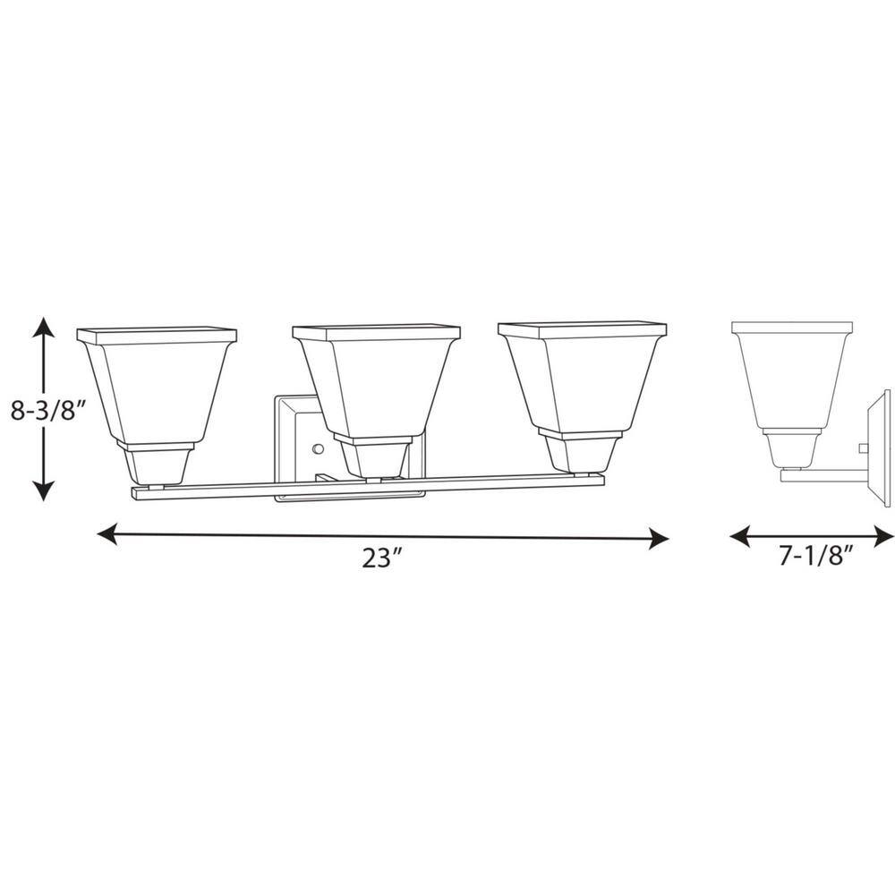Clifton Heights Brushed Nickel 3-Light Bath Vanity Fixture