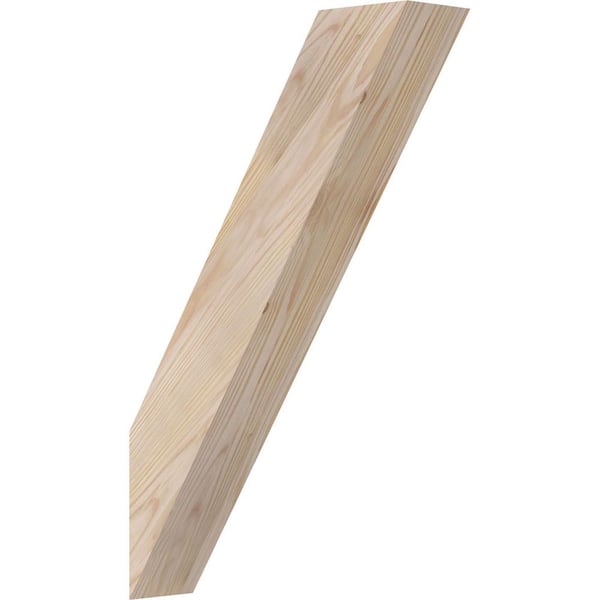 Ekena Millwork 3 1/2"W x 14"D x 22"H Traditional Smooth Knee Brace, Douglas Fir