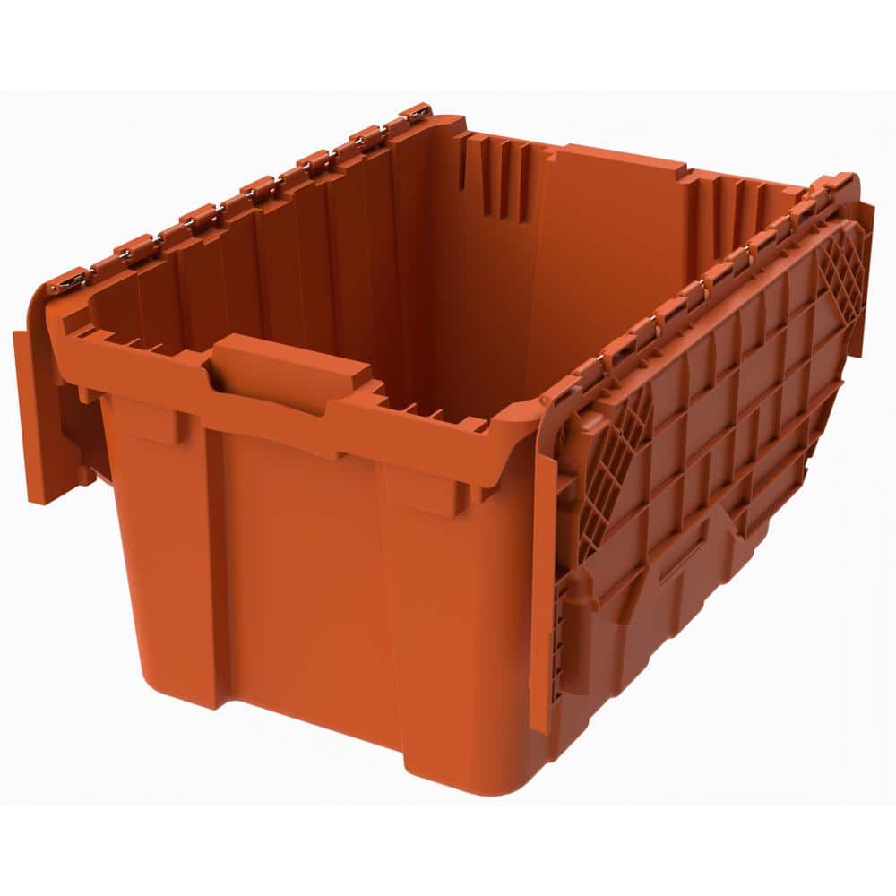 HDX 12-Gal. Commercial Flip Top Tote in Orange 206333 - The Home Depot