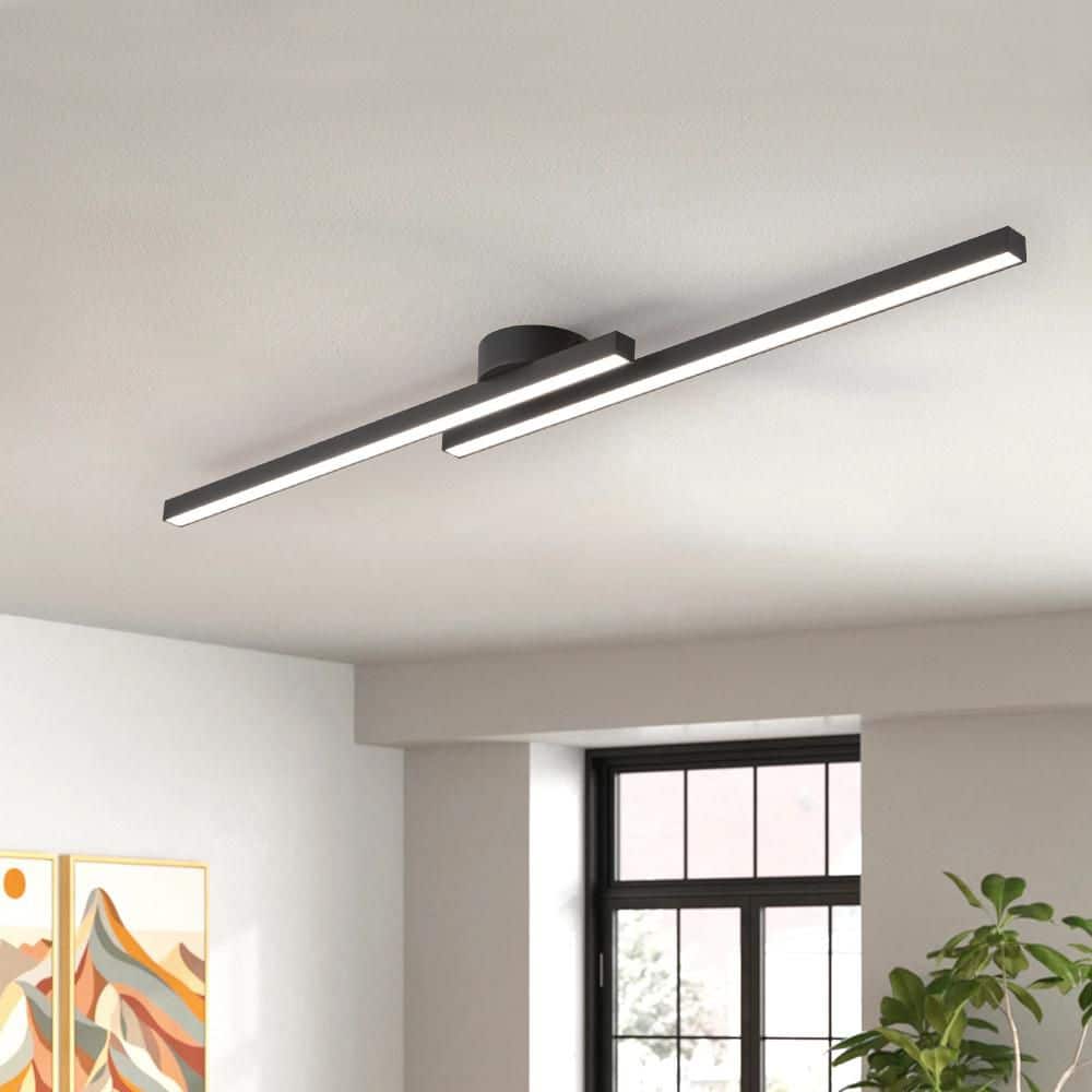 Luma 47.2 in. 2-Light Black LED Vanity Light Bar with 6000K Dimmable Cool White for Bathroom price history on PriceWatchPro