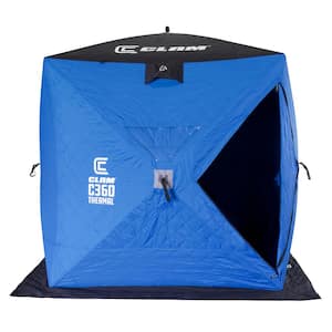C-360 Portable 6 ft. 3-Person Pop Up Ice Fishing Thermal Hub Shelter Tent