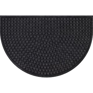 Onyx Dots Half Round 24 in. x 36 in. Indoor/Outdoor Mat