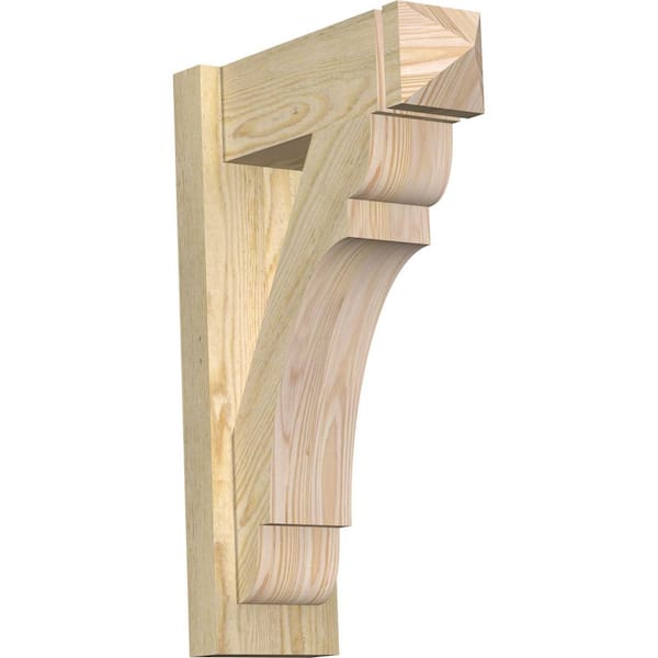 Ekena Millwork 6 in. x 24 in. x 16 in. Douglas Fir Olympic Arts and Crafts Rough Sawn Outlooker