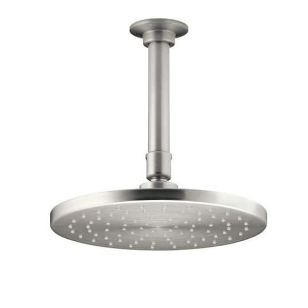 KOHLER Contemporary 1-Spray 8 in. Single Wall Mount Fixed Rain Shower Head in Vibrant Brushed Nickel