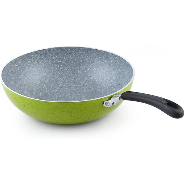 Alpha - Wok Pan Korean Made with Induction Ready 12.6 in (32cm) Oil Less  Wok / Stir-Fry Pan, Dishwasher Safe, Non-Stick Coated 10 layer total with 6  layers of i…