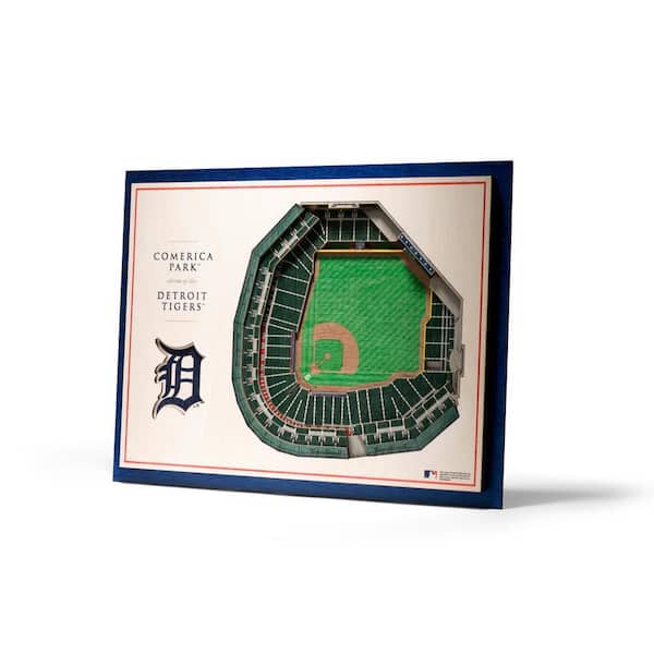 MLB Detroit Tigers 5-Layer Stadiumviews 3D Wooden Wall Art