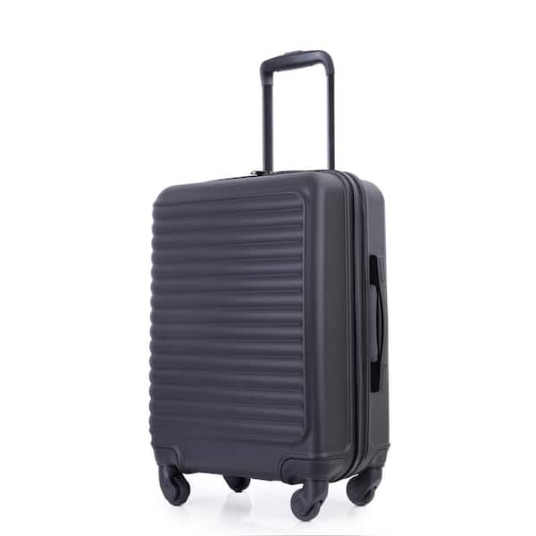 21.6 in. Black ABS Lightweight Spinner Suitcase