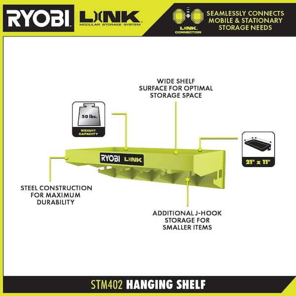 RYOBI LINK Tool Organizer Shelf (2-Pack) STM401-2 - The Home Depot