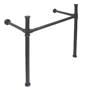 Stainless Steel Console Table Legs in Matte Black