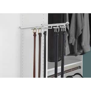 12 in. W Chrome Pull Out Belt and Scarf Closet Organizer