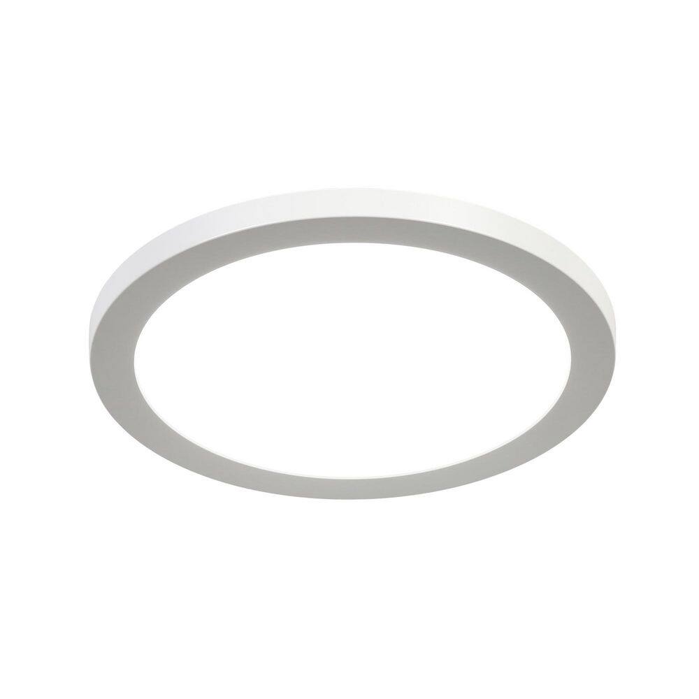 8.9 in. 18-Watt White Integrated LED Flat Panel Light Round Dimmable Flush Mount with Color Change 5CCT price history on PriceWatchPro