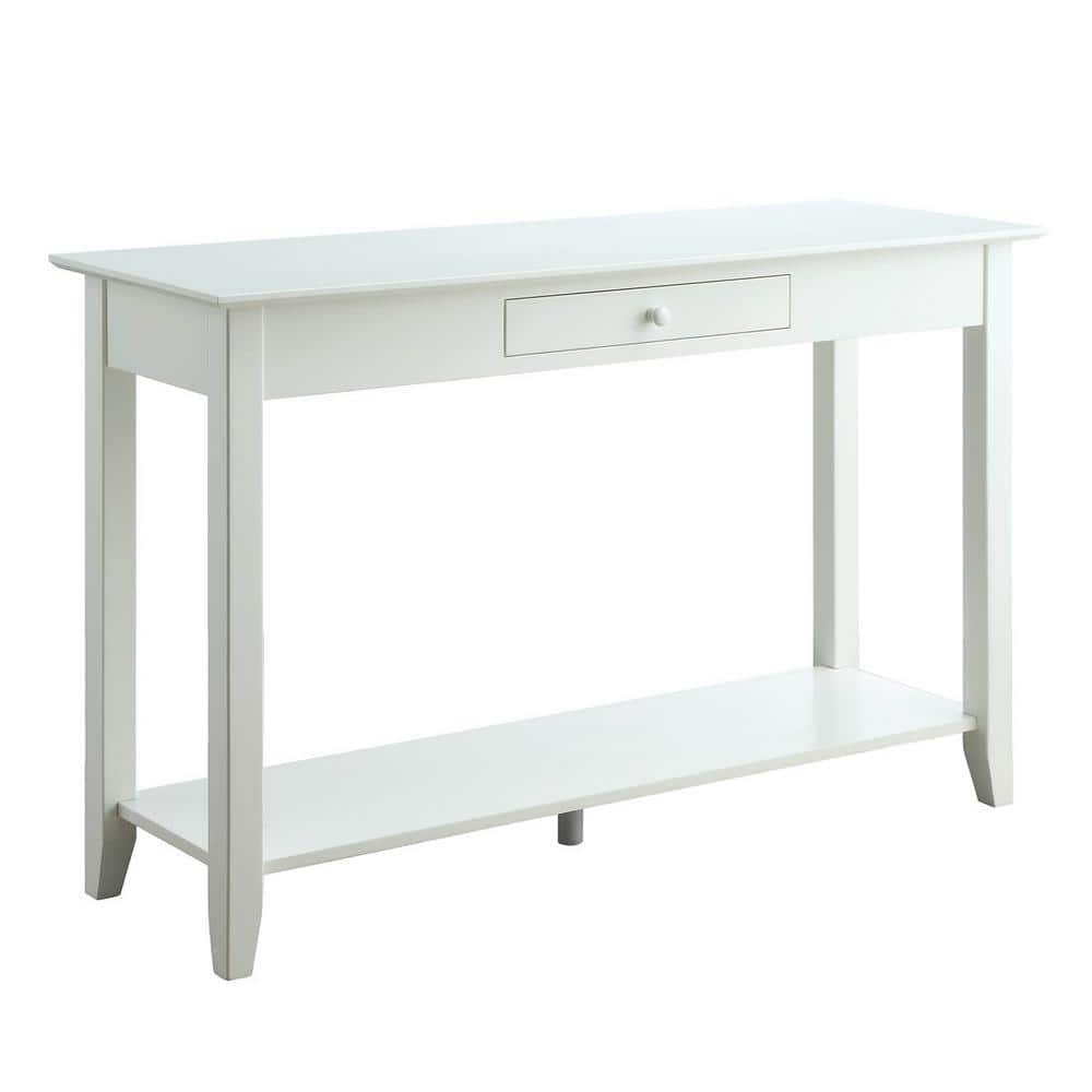 American Heritage Classic White Ash Veneer Console Table with Storage