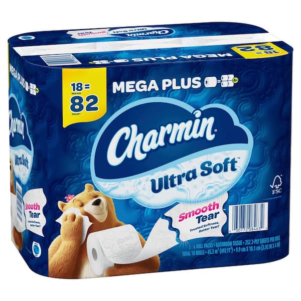 Charmin Ultra Strong Super Mega Roll Toilet Paper 18 Rolls