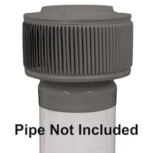 6 in. D Grey Aluminum Aura PVC Vent Cap Exhaust Static Roof Vent with Adapter for Sch. 40 or Sch. 80 PVC Pipe