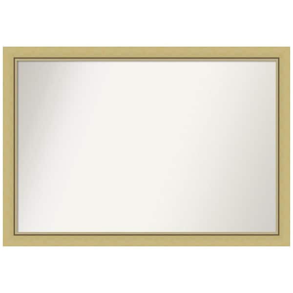 Amanti Art Landon Gold Narrow 39.5 in. W x 27.5 in. H Rectangle Non-Beveled Framed Wall Mirror in Gold
