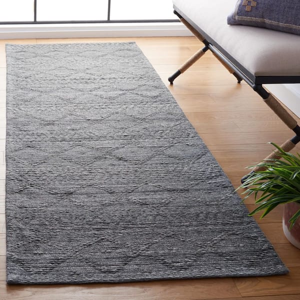 Marbella Gray 2 ft. x 8 ft. Bohemian Striped Runner Rug