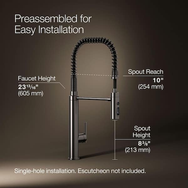 KOHLER Purist Single-Handle Standard Kitchen Faucet in Vibrant