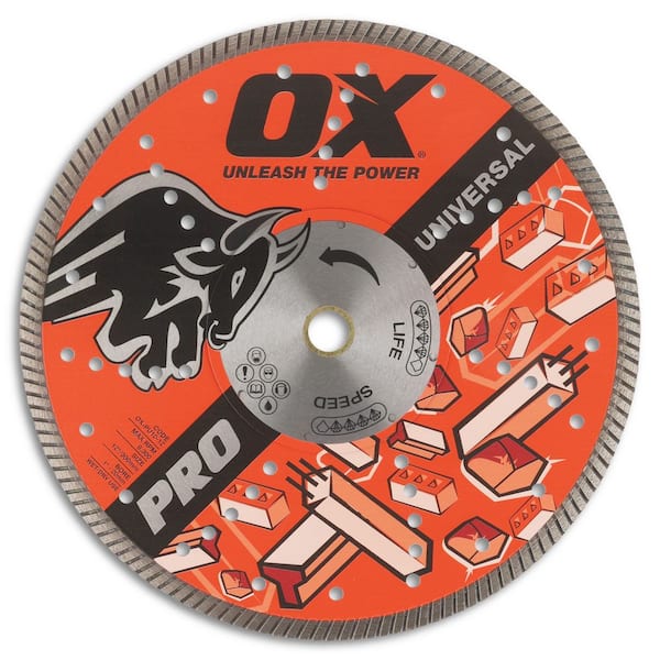 OX Professional Universal 12 in. 1 - 20 mm Bore Diamond Blade