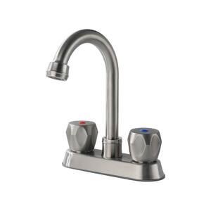 8 in. Widespread 1.2 GPM Double Handle Bathroom Sink Faucet in Brushed Nickel