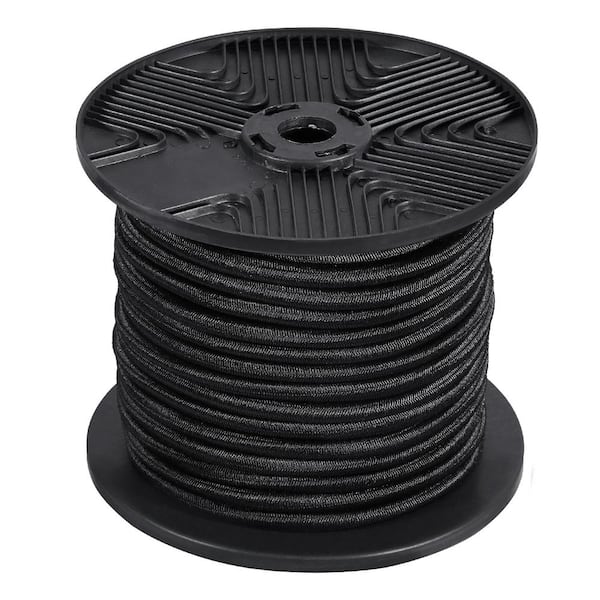 1/4 in. Bungee Cord, 120 ft./36 m Spool Heavy Duty Bungee Straps, 100% Stretch Elastic Bungee Rope for Cargo, Tarps