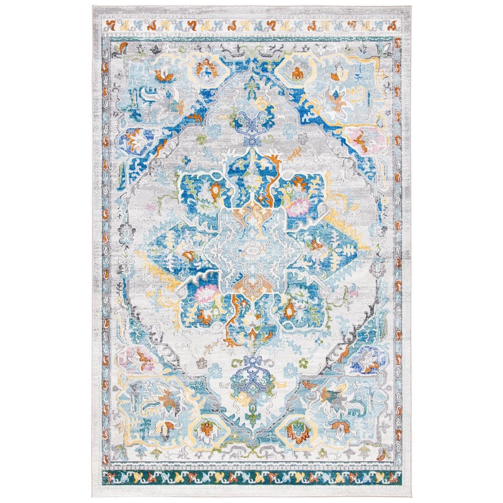 Aria 8 ft. x 10 ft. Gray/Blue Garden Transitional Area Rug price history on PriceWatchPro