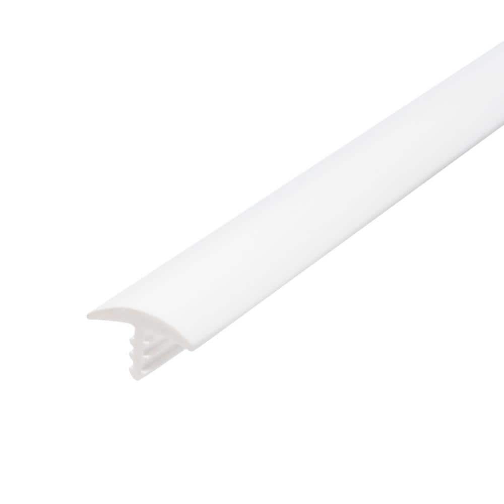 9/16 in. white Flexible Polyethylene Center Barb Bumper Tee Moulding Edging