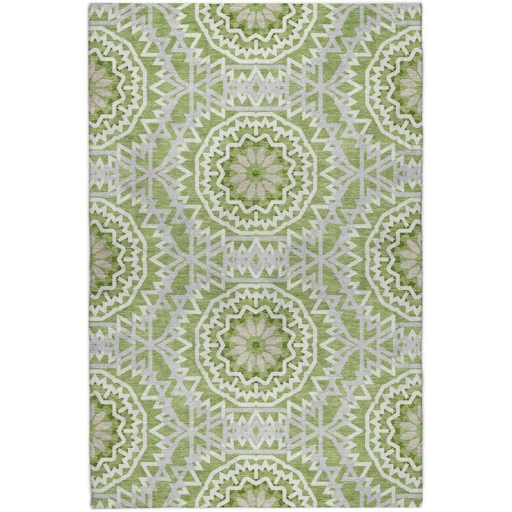 Dream Shag Premium Machine Washable Abstract ADS619 Green 9 ft. x 12 ft. Area Rug price history on PriceWatchPro