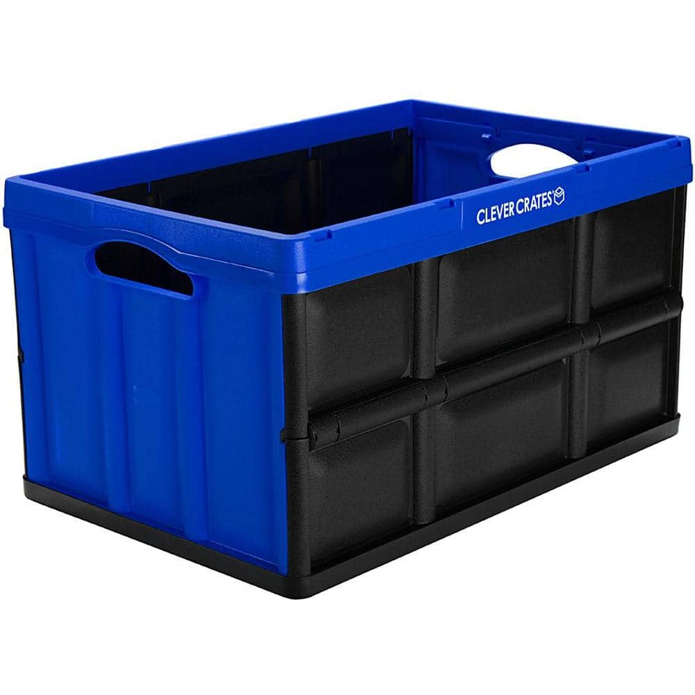CleverMade 16-Gal. Collapsible Storage Box in Royal Blue 8031844-703KIT -  The Home Depot