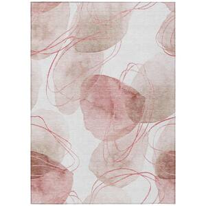 HomeRoots Merlot and Ivory 5 ft. x 8 ft. Woven Abstract Rectangle ...